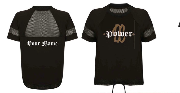 PDC Cropped drawstring Sports Tees